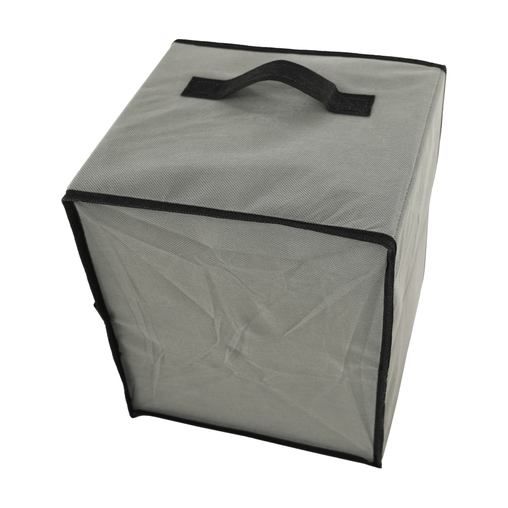 Comodă cu sertare din material textil, negru/maro/gri, CAMILO TYP 1