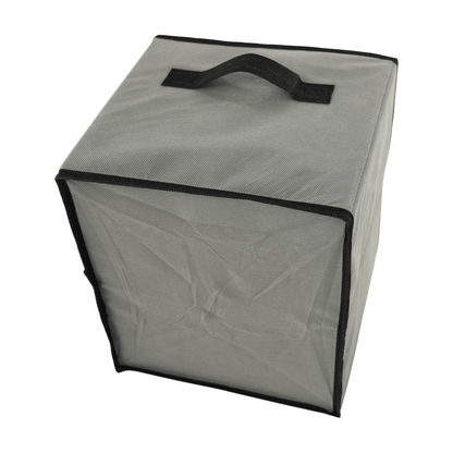 Comodă cu sertare din material textil, negru/maro/gri, CAMILO TYP 1