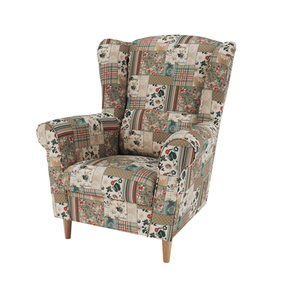 Fotoliu, material textil în stilul patchwork viorica 1, CHARLOT