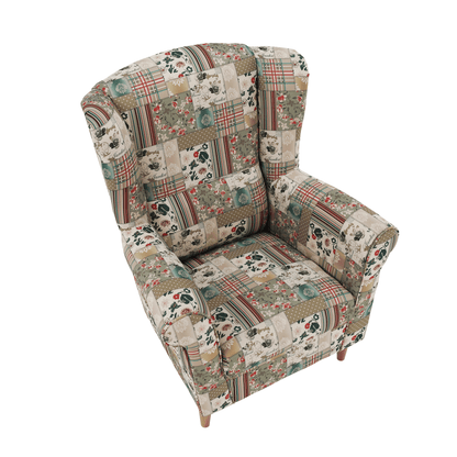 Fotoliu, material textil în stilul patchwork viorica 1, CHARLOT