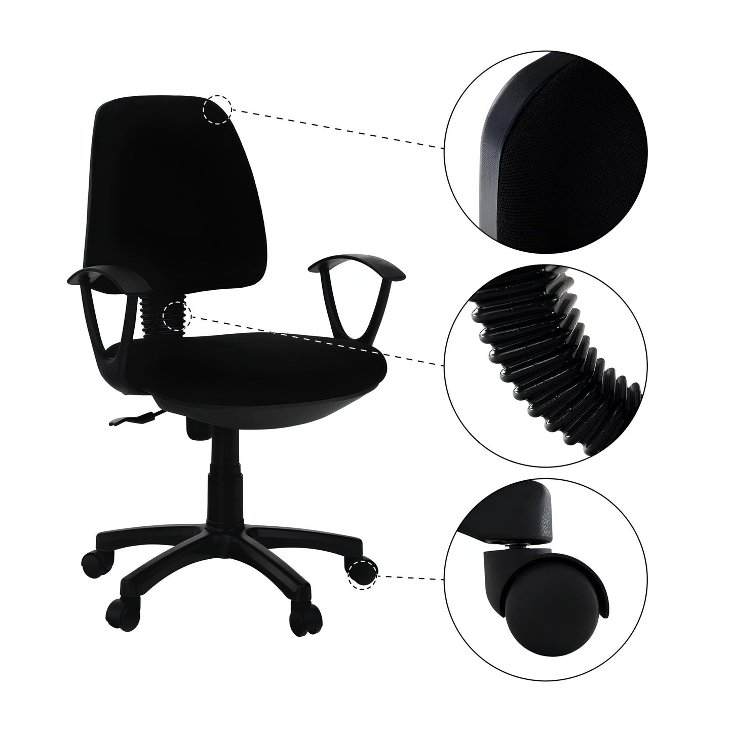 Scaun birou, negru, COLBY NEW