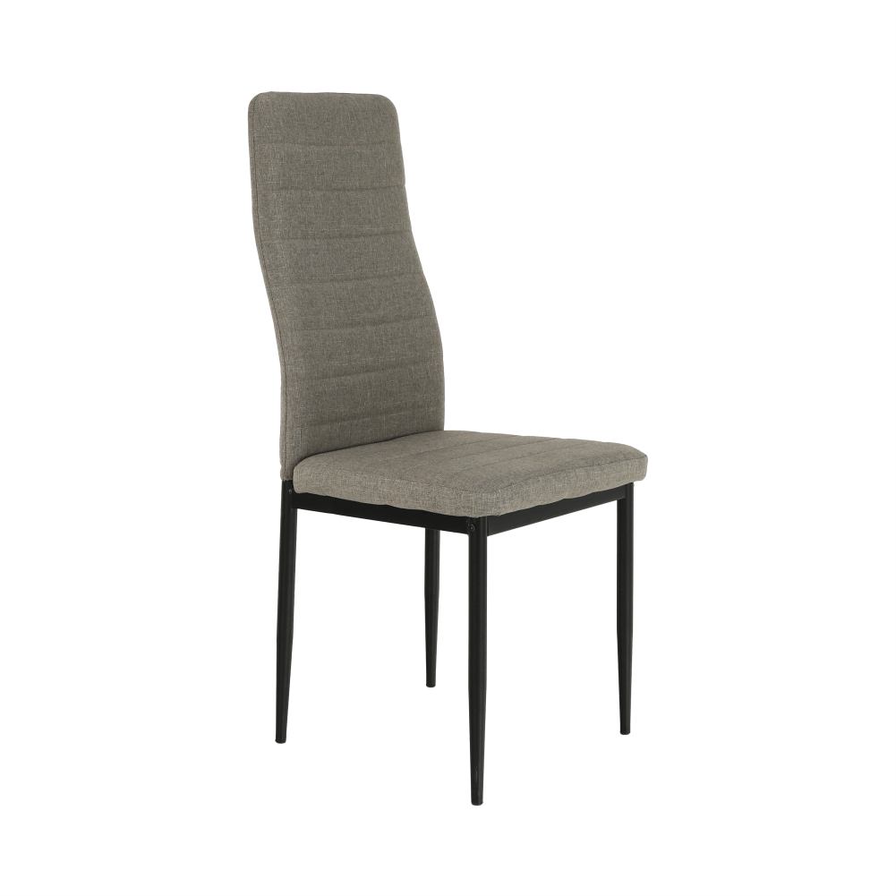 Scaun, textil maro/metal negru, COLETA NOVA