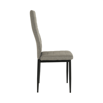 Scaun, textil maro/metal negru, COLETA NOVA