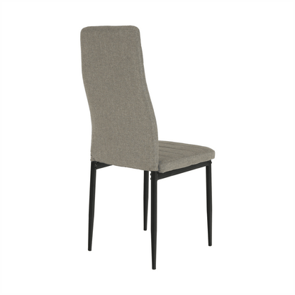 Scaun, textil maro/metal negru, COLETA NOVA