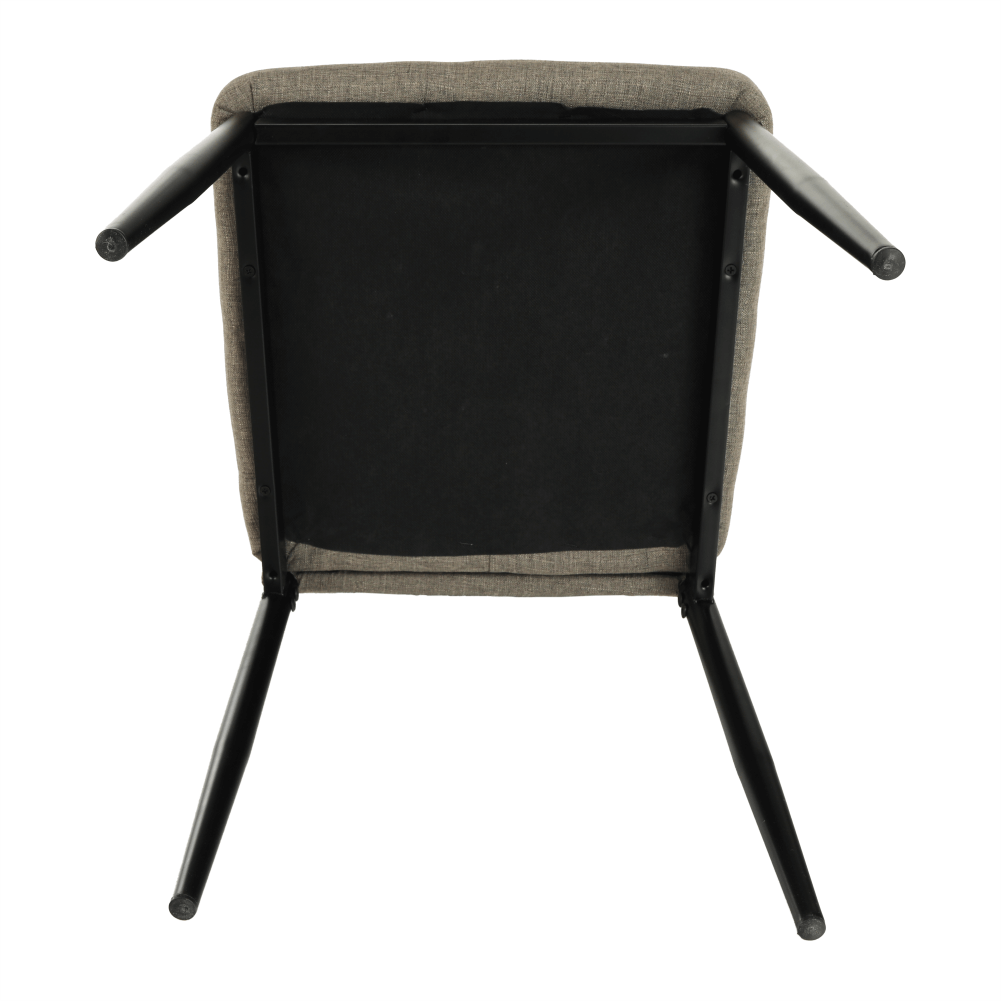 Scaun, textil maro/metal negru, COLETA NOVA