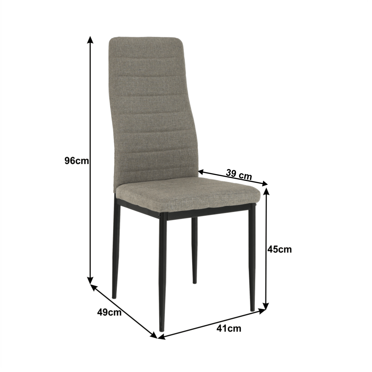 Scaun, textil maro/metal negru, COLETA NOVA