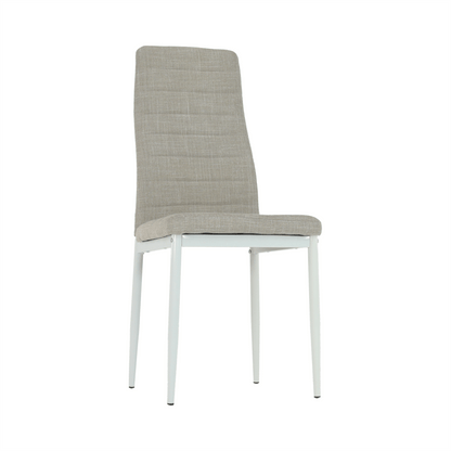 Scaun, textil bej/metal alb, COLETA NOVA