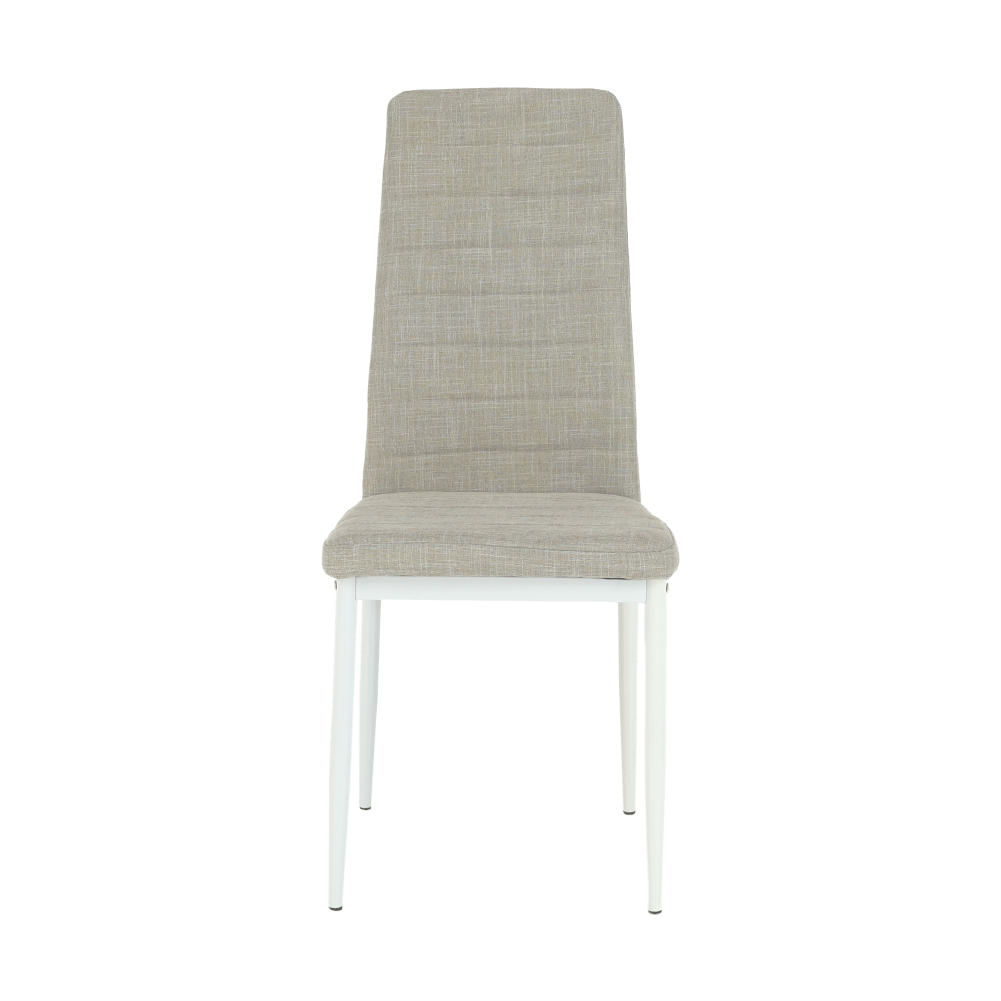 Scaun, textil bej/metal alb, COLETA NOVA