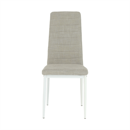 Scaun, textil bej/metal alb, COLETA NOVA