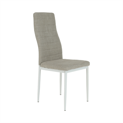 Scaun, textil bej/metal alb, COLETA NOVA