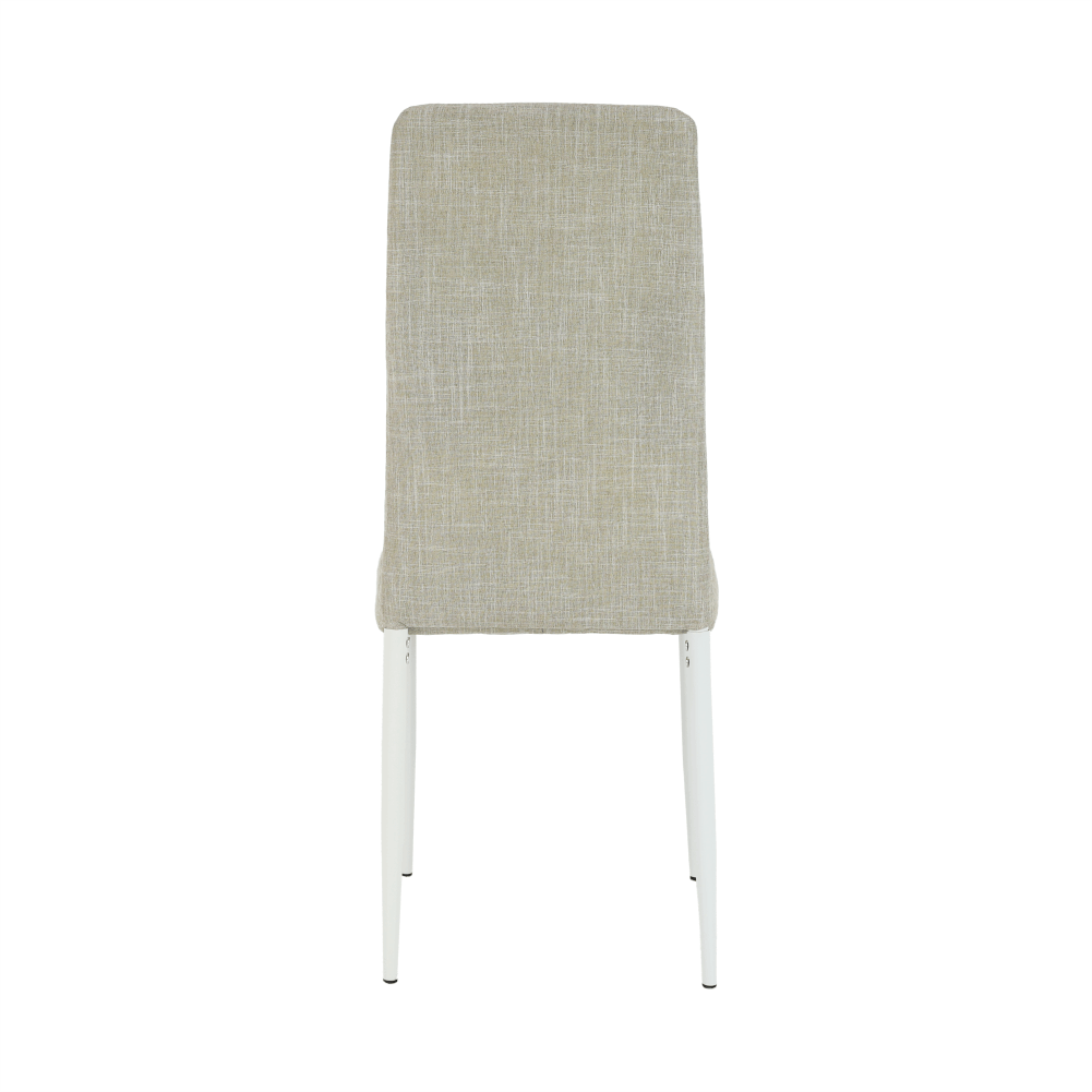Scaun, textil bej/metal alb, COLETA NOVA