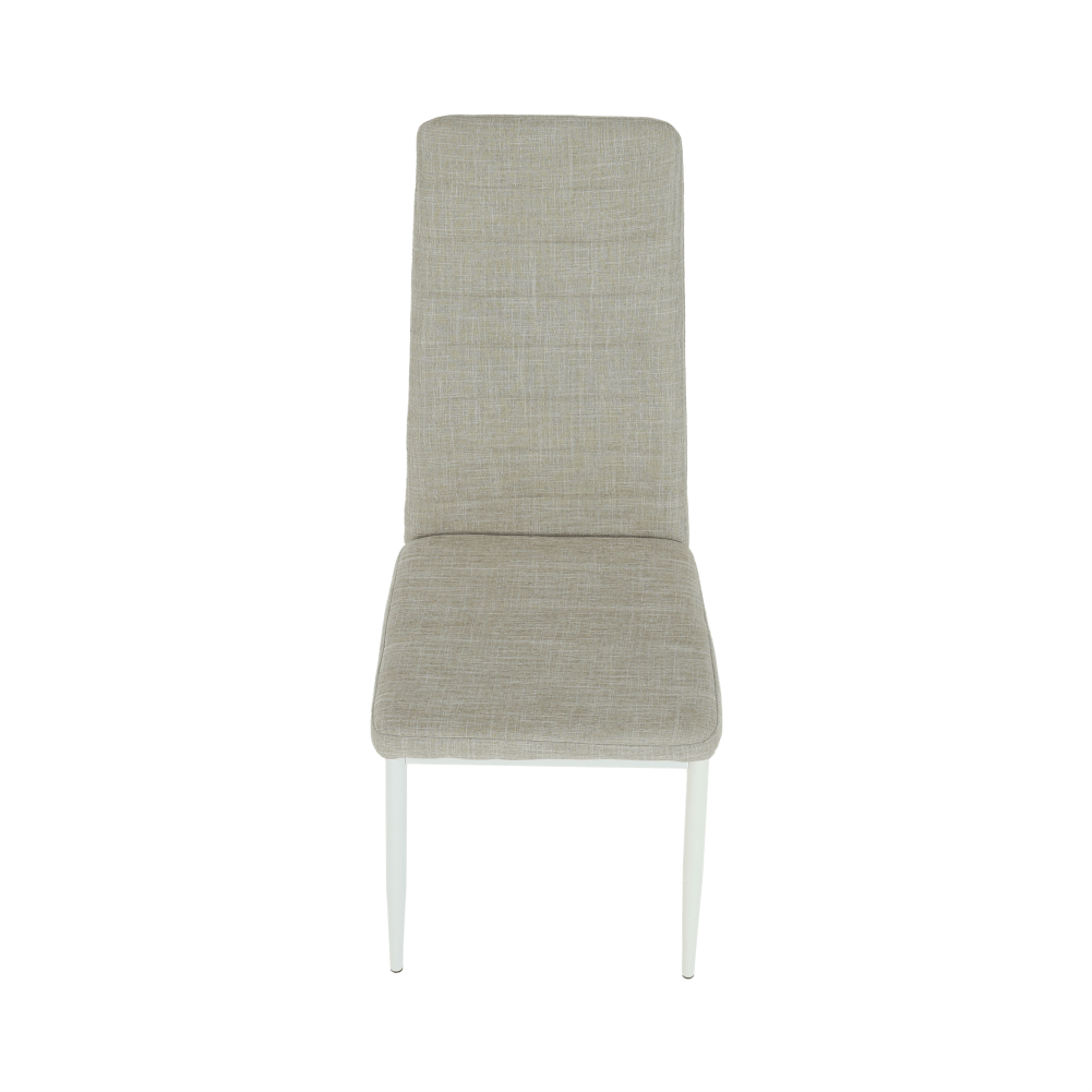 Scaun, textil bej/metal alb, COLETA NOVA