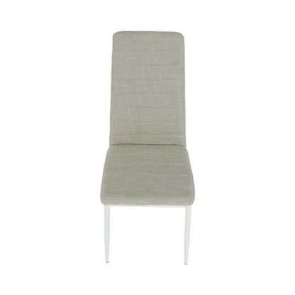 Scaun, textil bej/metal alb, COLETA NOVA