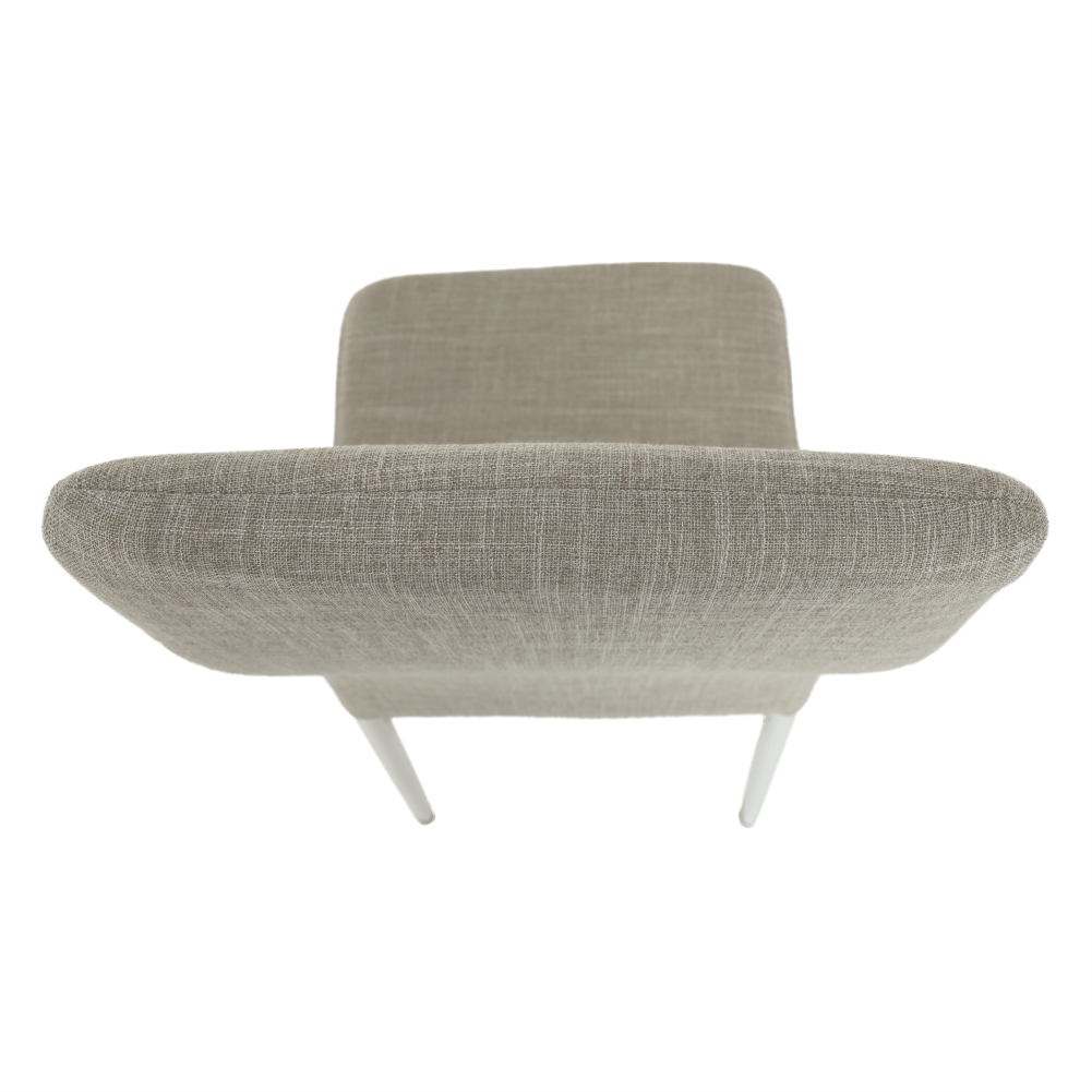 Scaun, textil bej/metal alb, COLETA NOVA