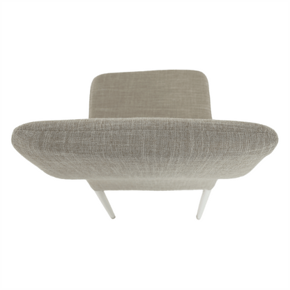 Scaun, textil bej/metal alb, COLETA NOVA