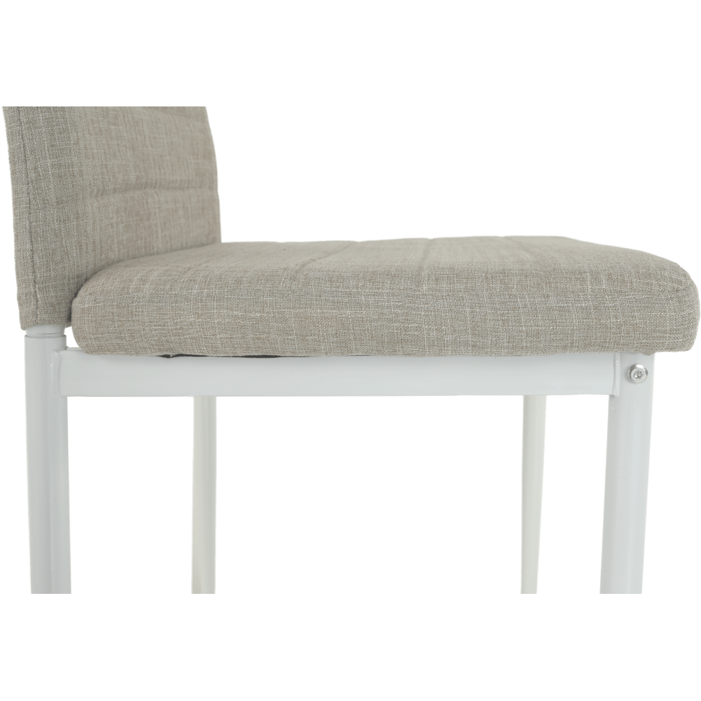 Scaun, textil bej/metal alb, COLETA NOVA