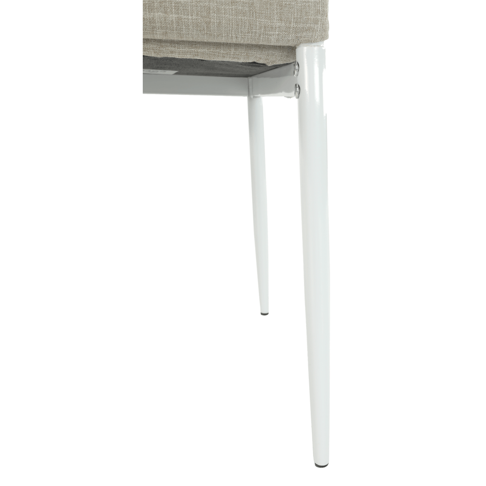 Scaun, textil bej/metal alb, COLETA NOVA