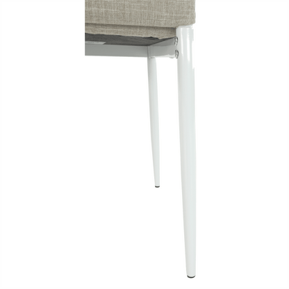 Scaun, textil bej/metal alb, COLETA NOVA