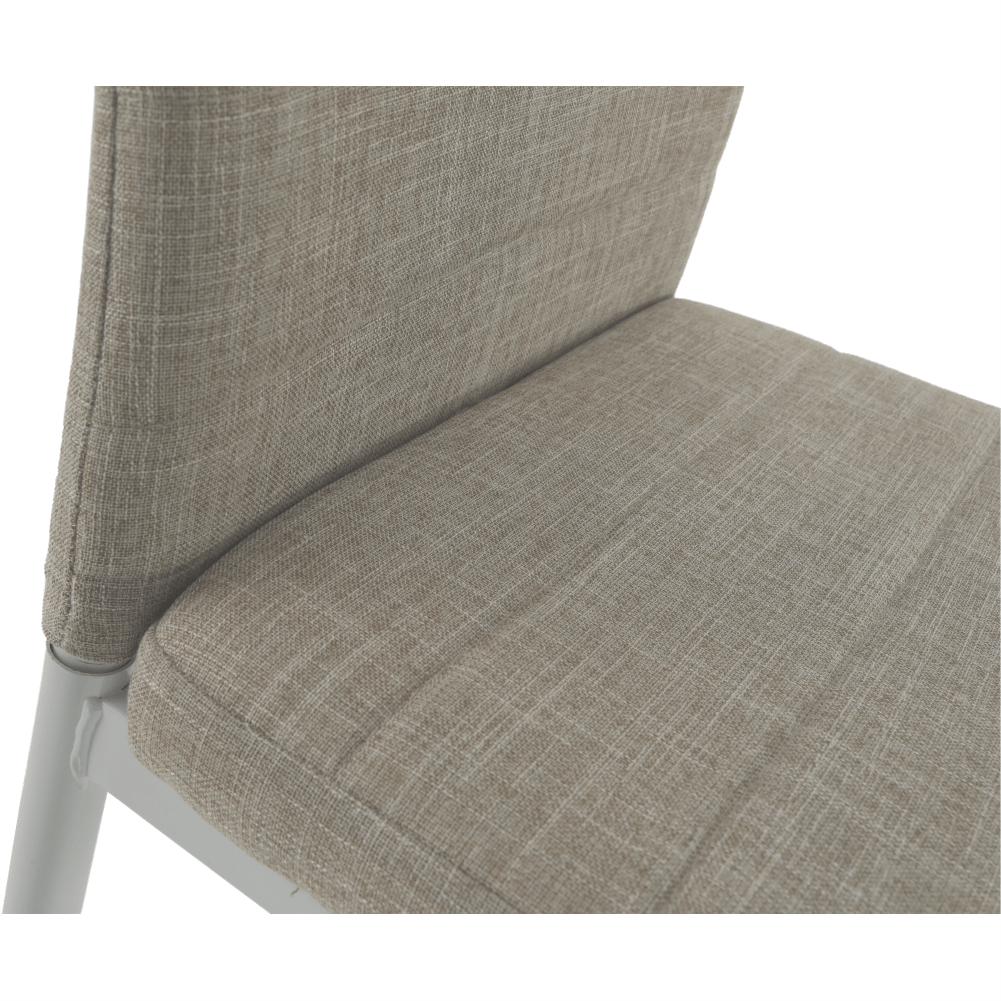 Scaun, textil bej/metal alb, COLETA NOVA