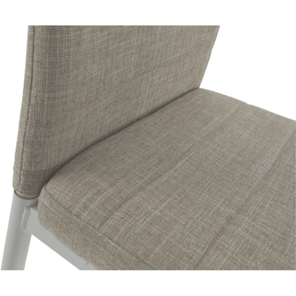 Scaun, textil bej/metal alb, COLETA NOVA