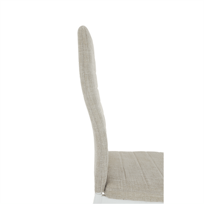 Scaun, textil bej/metal alb, COLETA NOVA