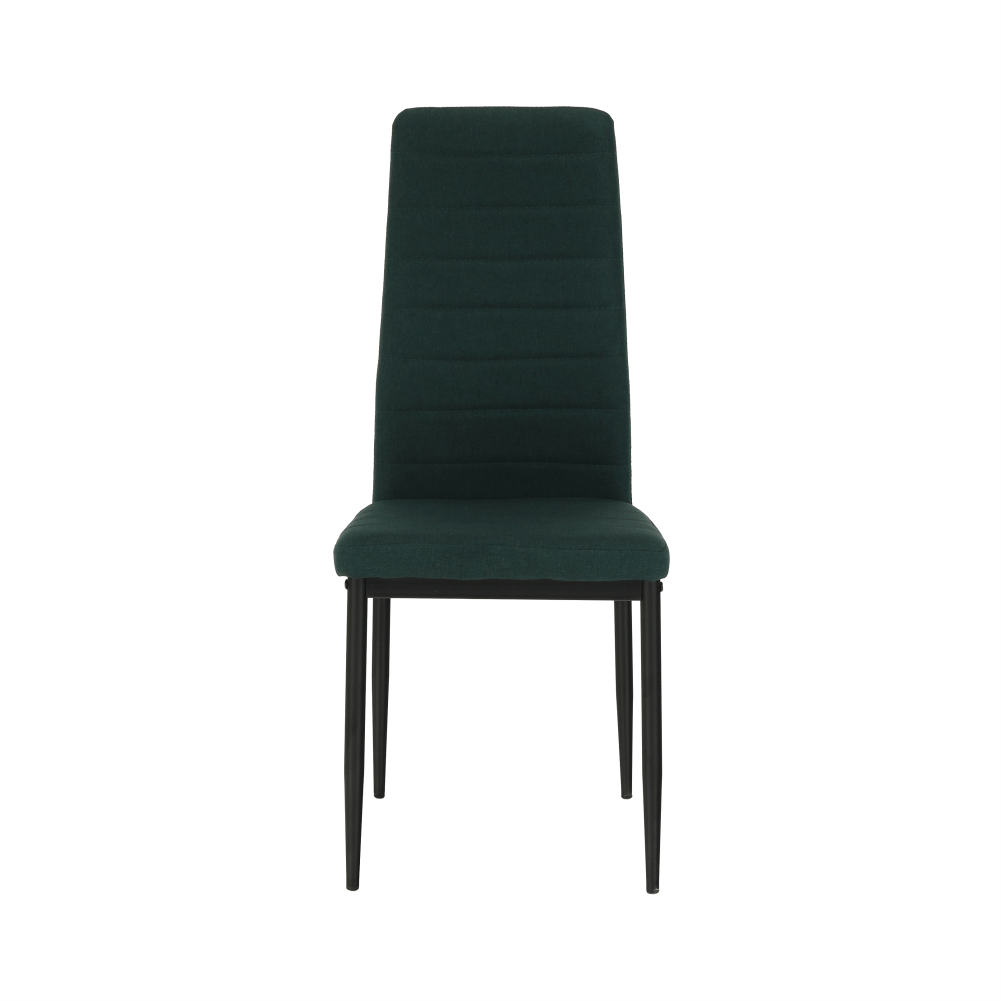 Scaun, material textil smarald/cadru metalic negru, COLETA NOVA