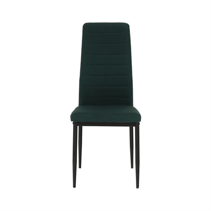 Scaun, material textil smarald/cadru metalic negru, COLETA NOVA