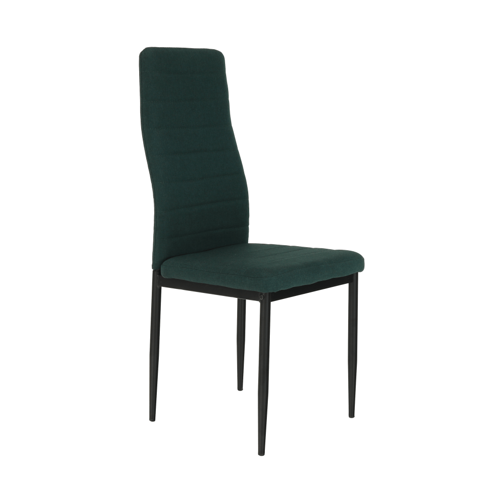 Scaun, material textil smarald/cadru metalic negru, COLETA NOVA