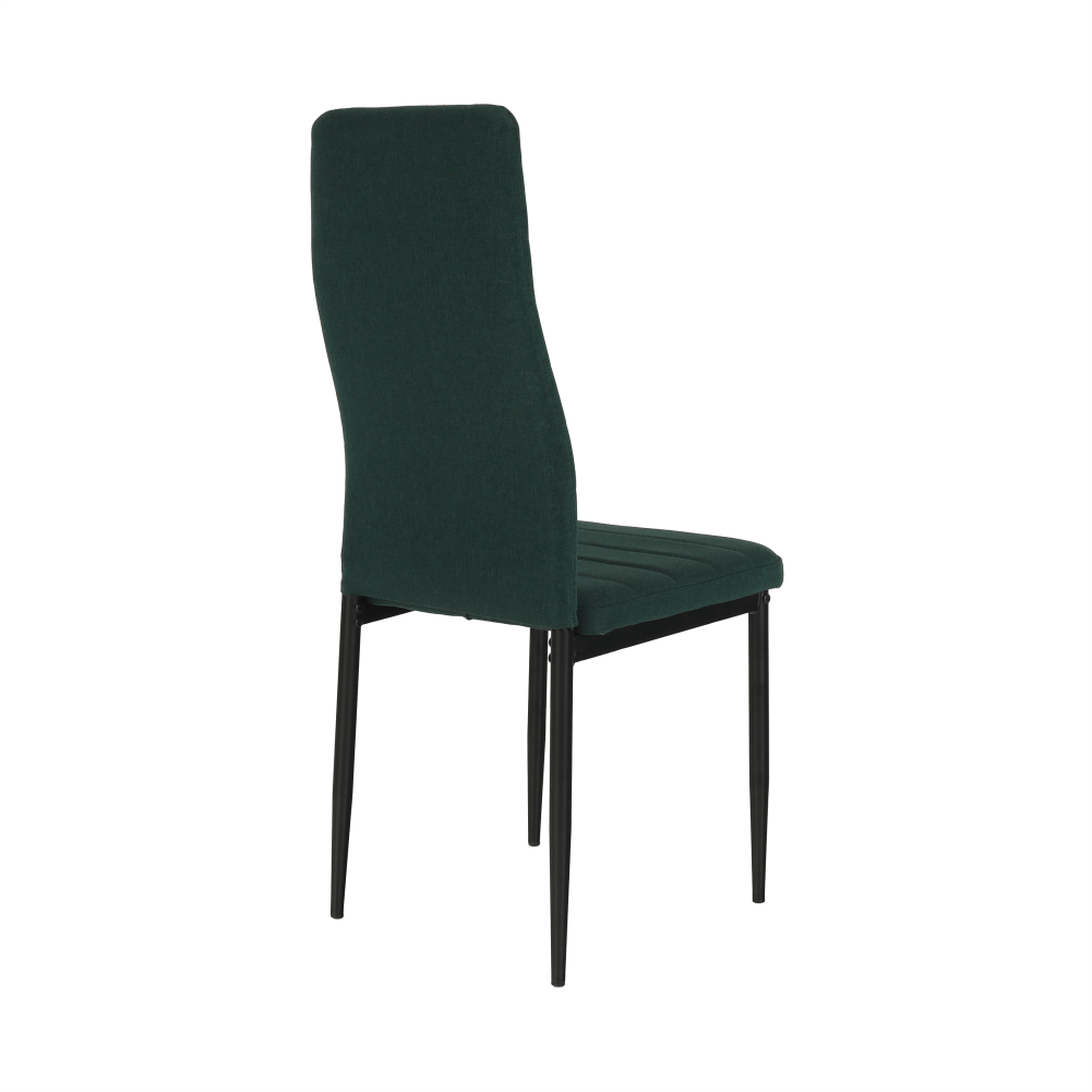 Scaun, material textil smarald/cadru metalic negru, COLETA NOVA