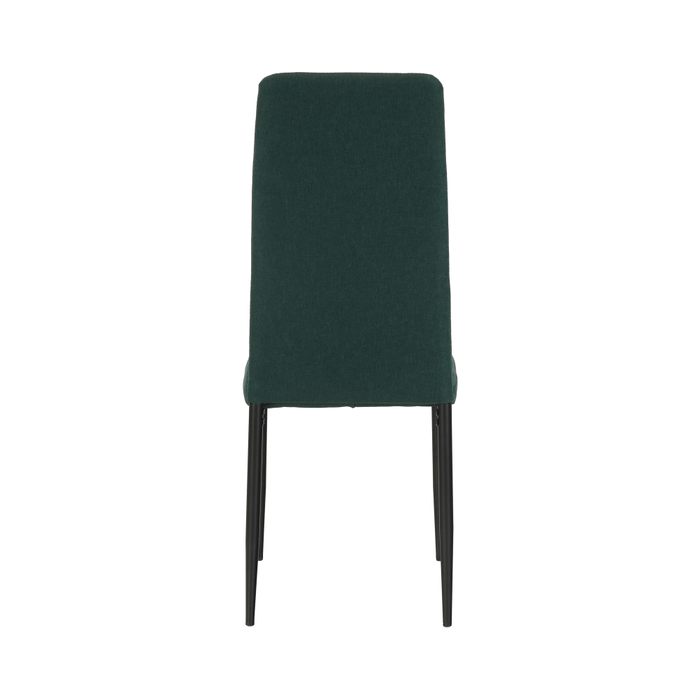 Scaun, material textil smarald/cadru metalic negru, COLETA NOVA