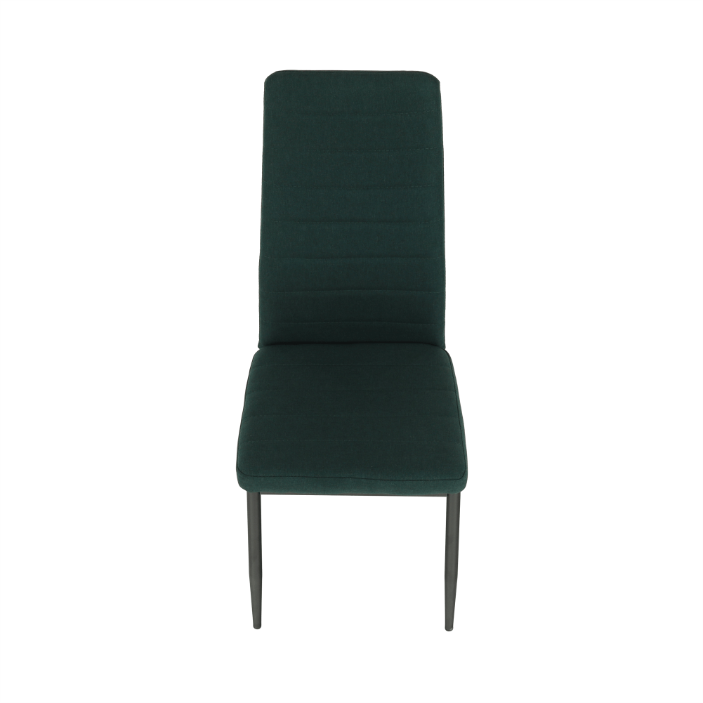Scaun, material textil smarald/cadru metalic negru, COLETA NOVA