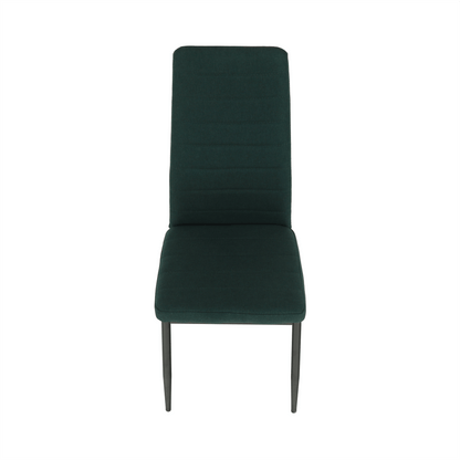 Scaun, material textil smarald/cadru metalic negru, COLETA NOVA