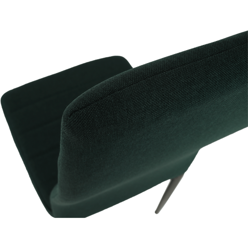 Scaun, material textil smarald/cadru metalic negru, COLETA NOVA