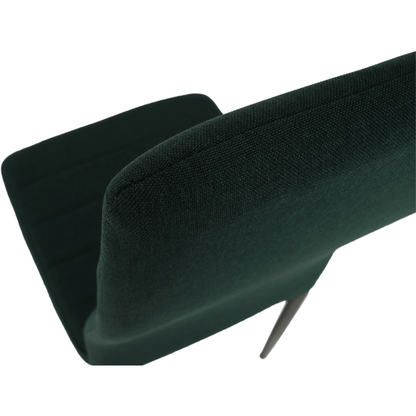 Scaun, material textil smarald/cadru metalic negru, COLETA NOVA