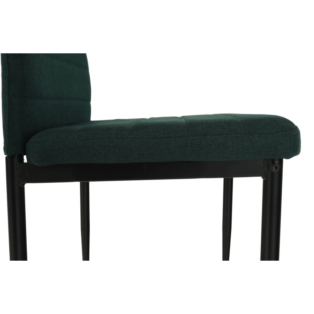 Scaun, material textil smarald/cadru metalic negru, COLETA NOVA