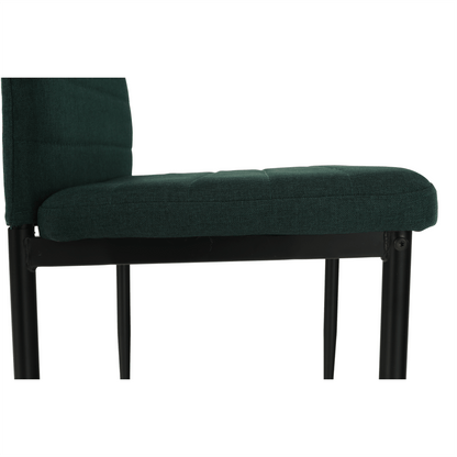 Scaun, material textil smarald/cadru metalic negru, COLETA NOVA