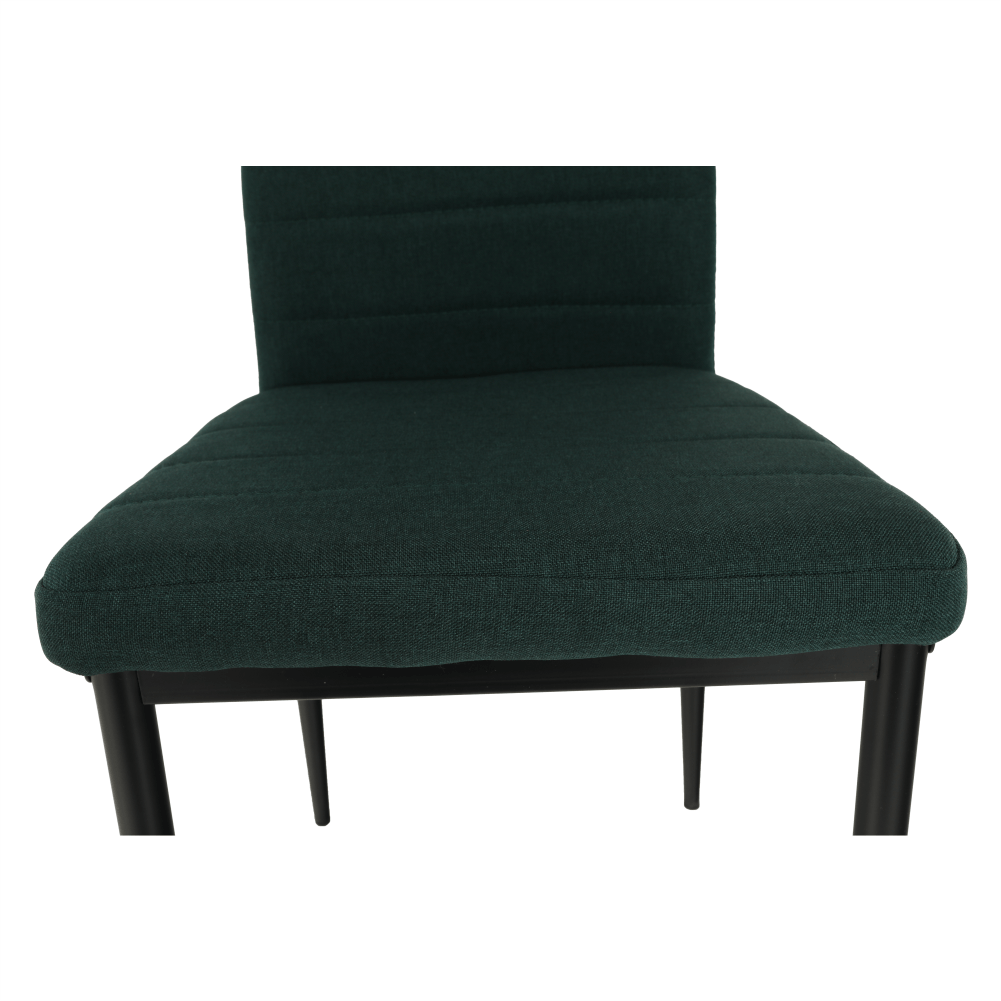 Scaun, material textil smarald/cadru metalic negru, COLETA NOVA