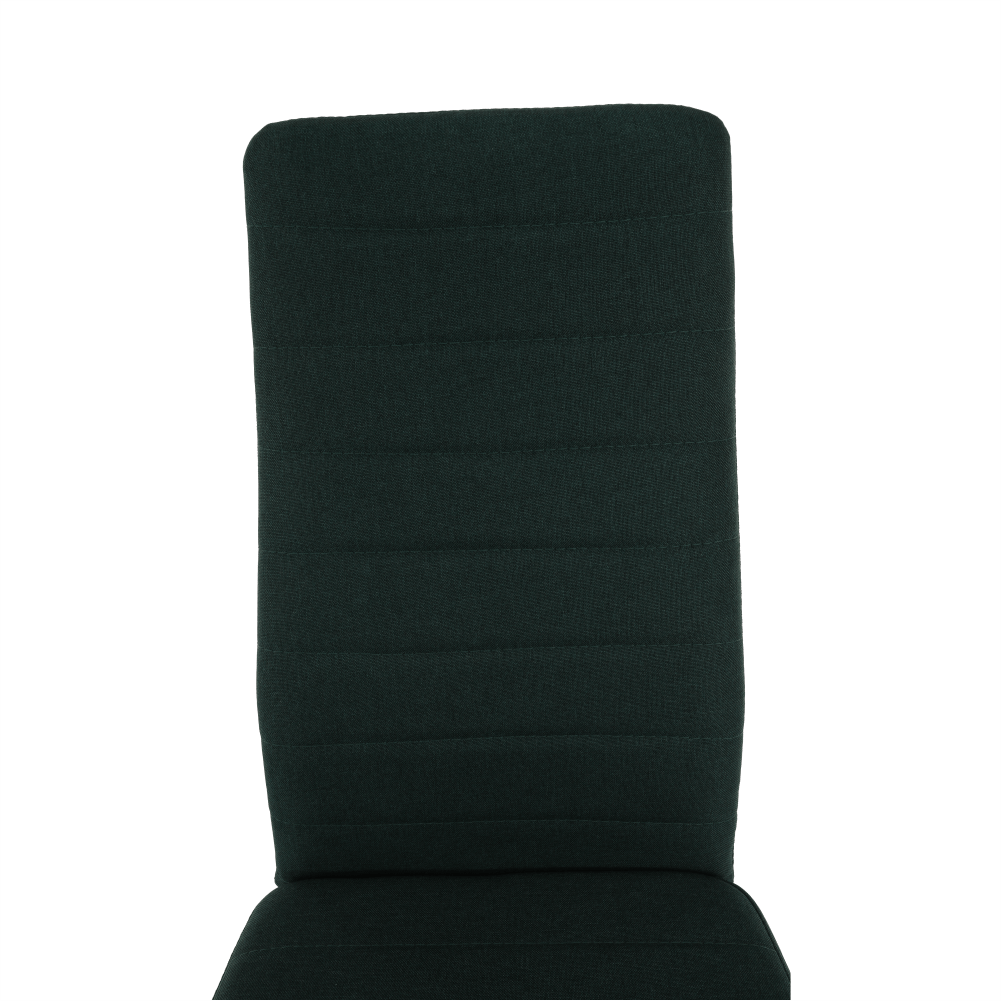 Scaun, material textil smarald/cadru metalic negru, COLETA NOVA