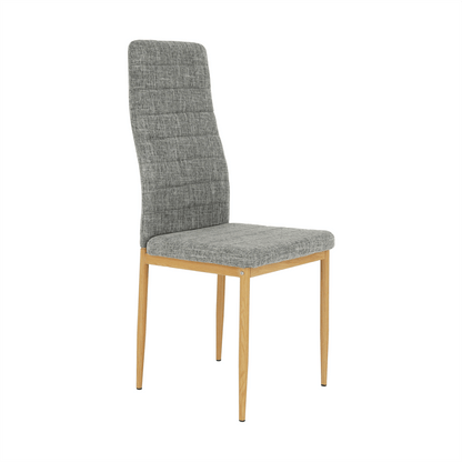 Scaun, material textil gri deschis/cadru metalic fag, COLETA NOVA