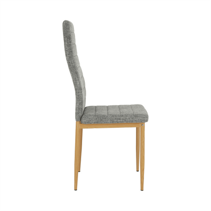 Scaun, material textil gri deschis/cadru metalic fag, COLETA NOVA