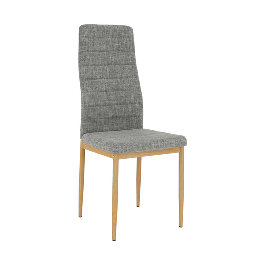 Scaun, material textil gri deschis/cadru metalic fag, COLETA NOVA