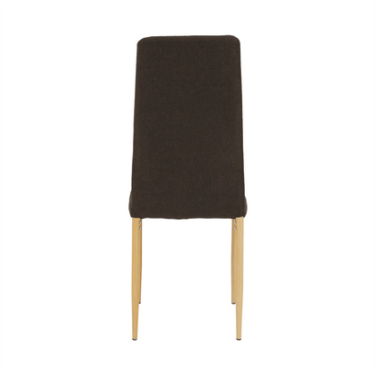 Scaun, material textil maro închis/cadru metalic fag, COLETA NOVA