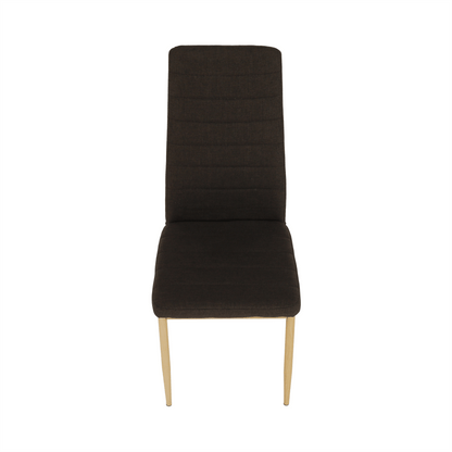 Scaun, material textil maro închis/cadru metalic fag, COLETA NOVA