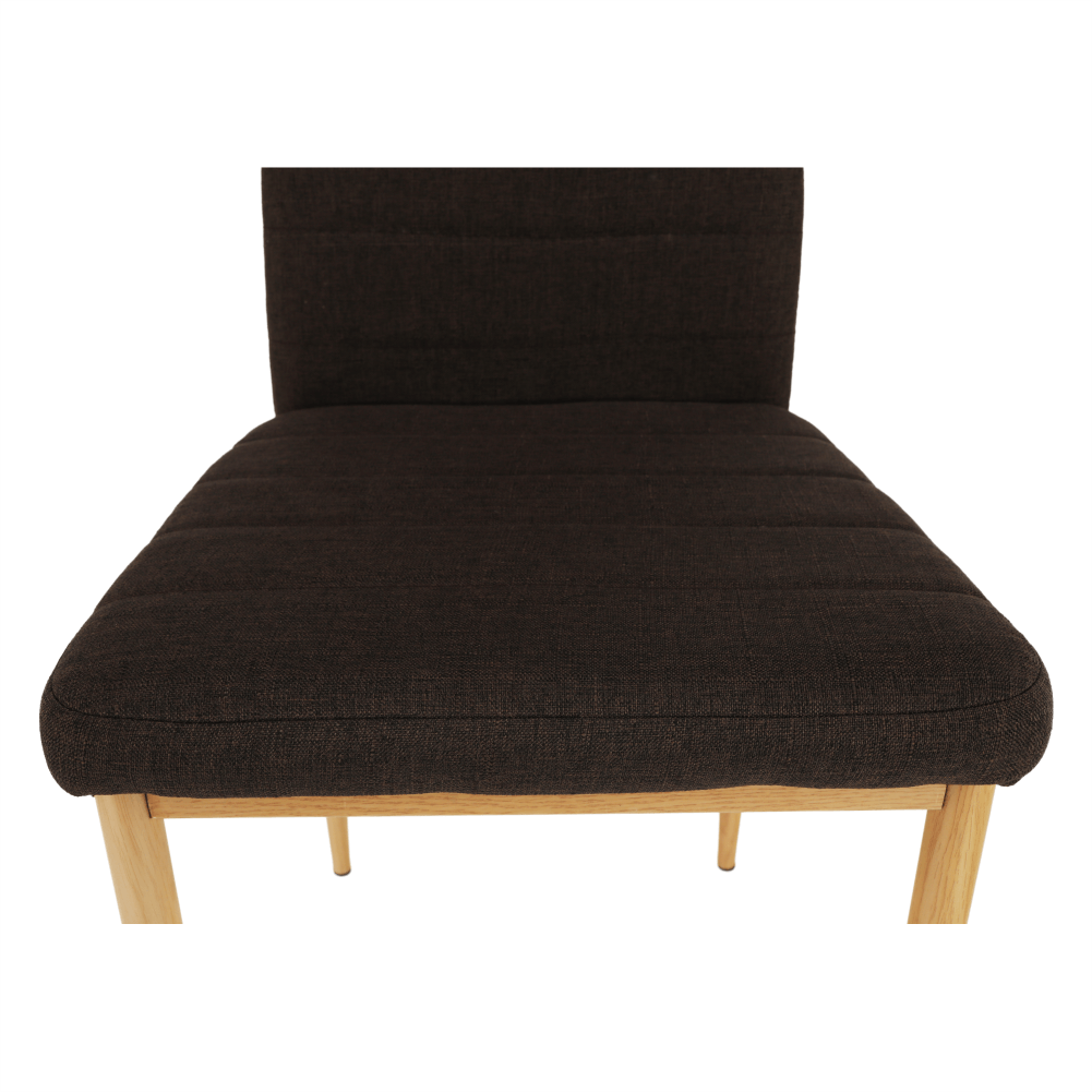 Scaun, material textil maro închis/cadru metalic fag, COLETA NOVA