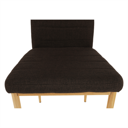 Scaun, material textil maro închis/cadru metalic fag, COLETA NOVA