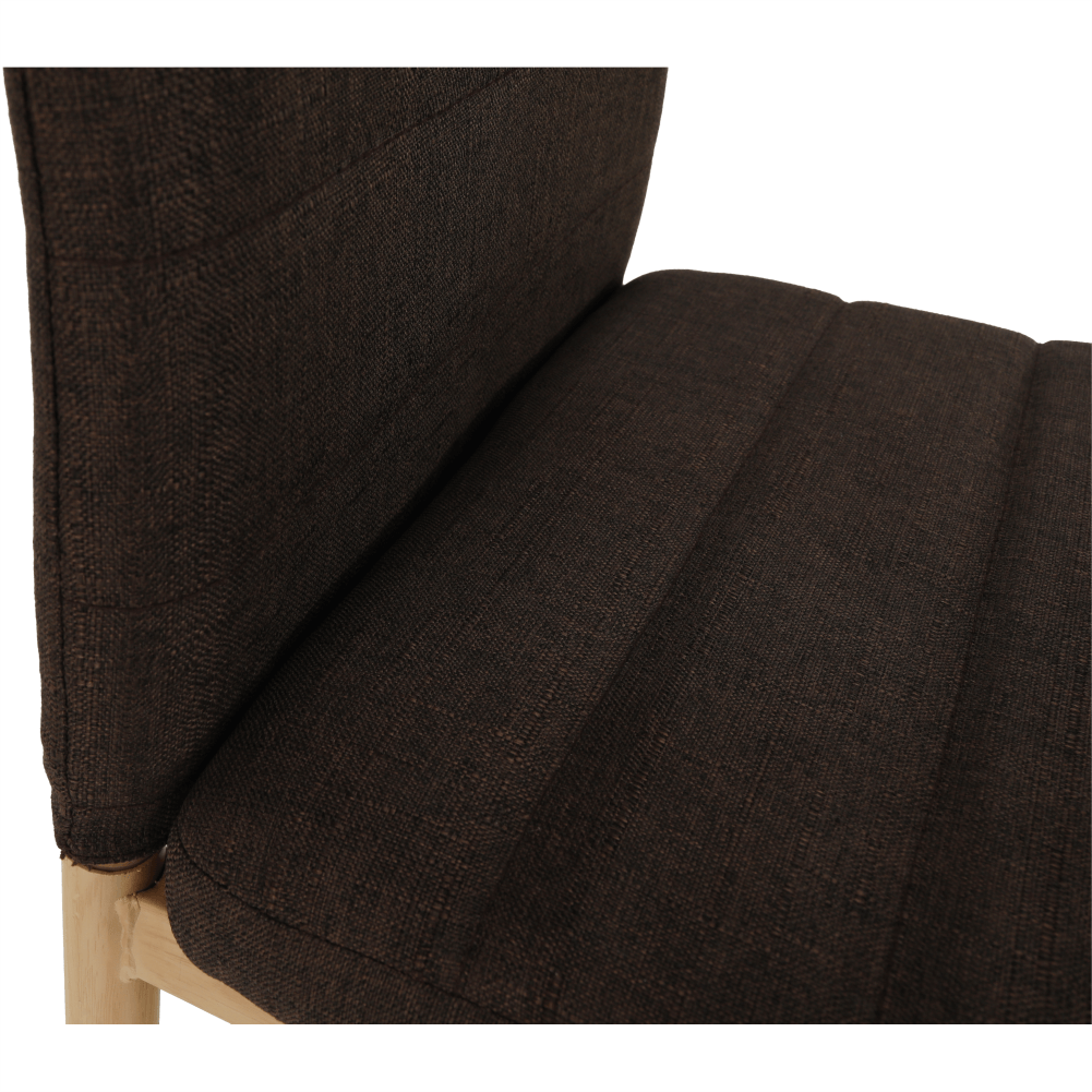 Scaun, material textil maro închis/cadru metalic fag, COLETA NOVA