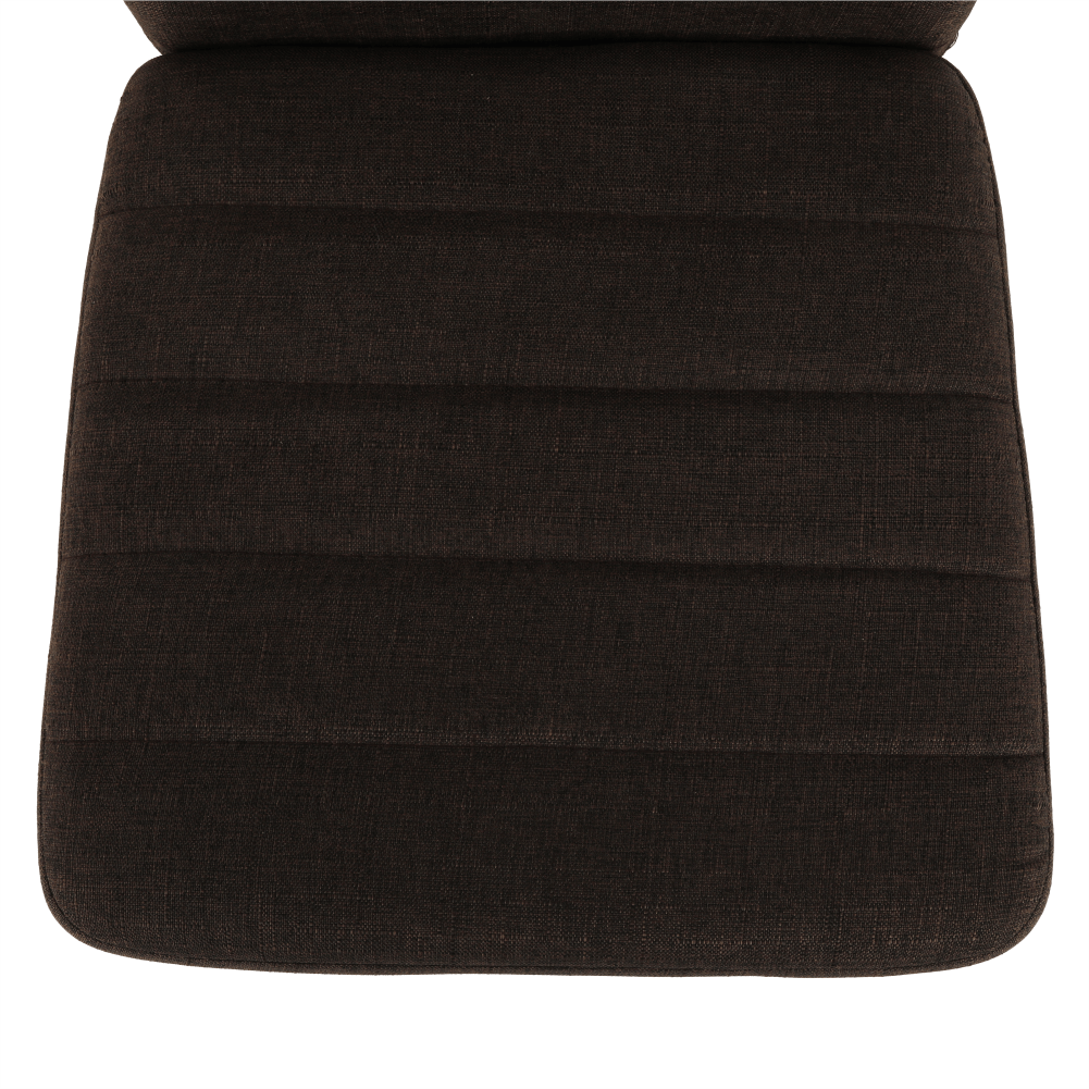 Scaun, material textil maro închis/cadru metalic fag, COLETA NOVA