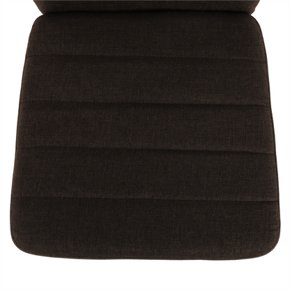 Scaun, material textil maro închis/cadru metalic fag, COLETA NOVA