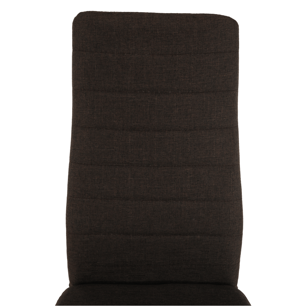 Scaun, material textil maro închis/cadru metalic fag, COLETA NOVA