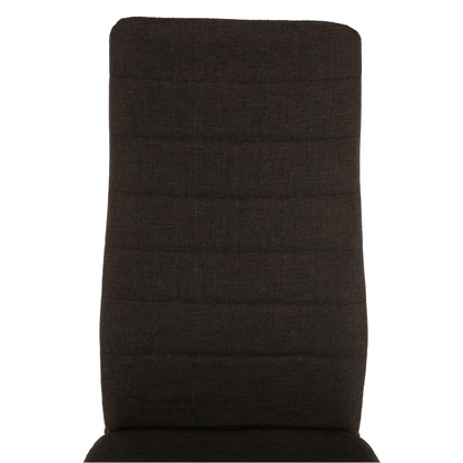 Scaun, material textil maro închis/cadru metalic fag, COLETA NOVA